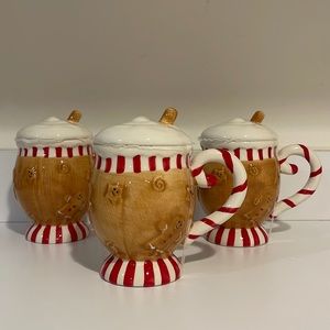 (3) Arlington Designs Christmas Gingerbread Mug with top